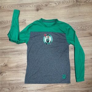 Green and Gray Men's Long Sleeve Shirt